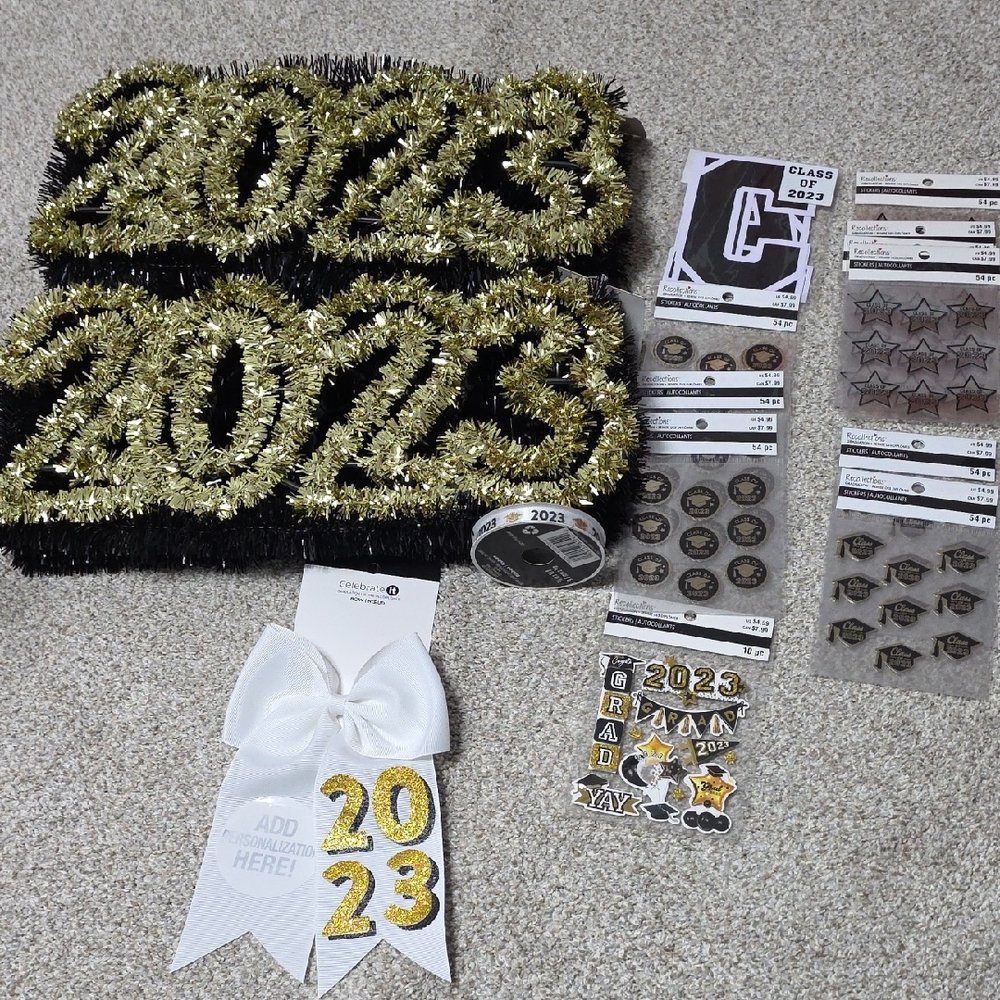 Celebrate It Gold and Black 2023 Party Set